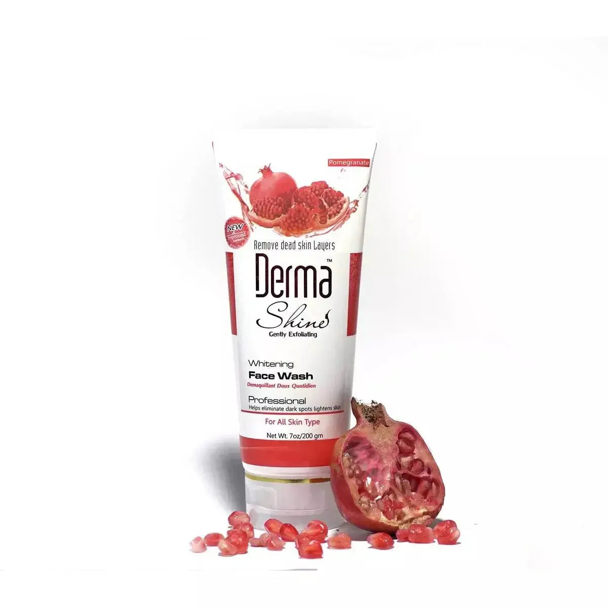 Derma Shine Whitening Face Wash Pomegranate (200 ml /200 g) - LAB BEAUTY