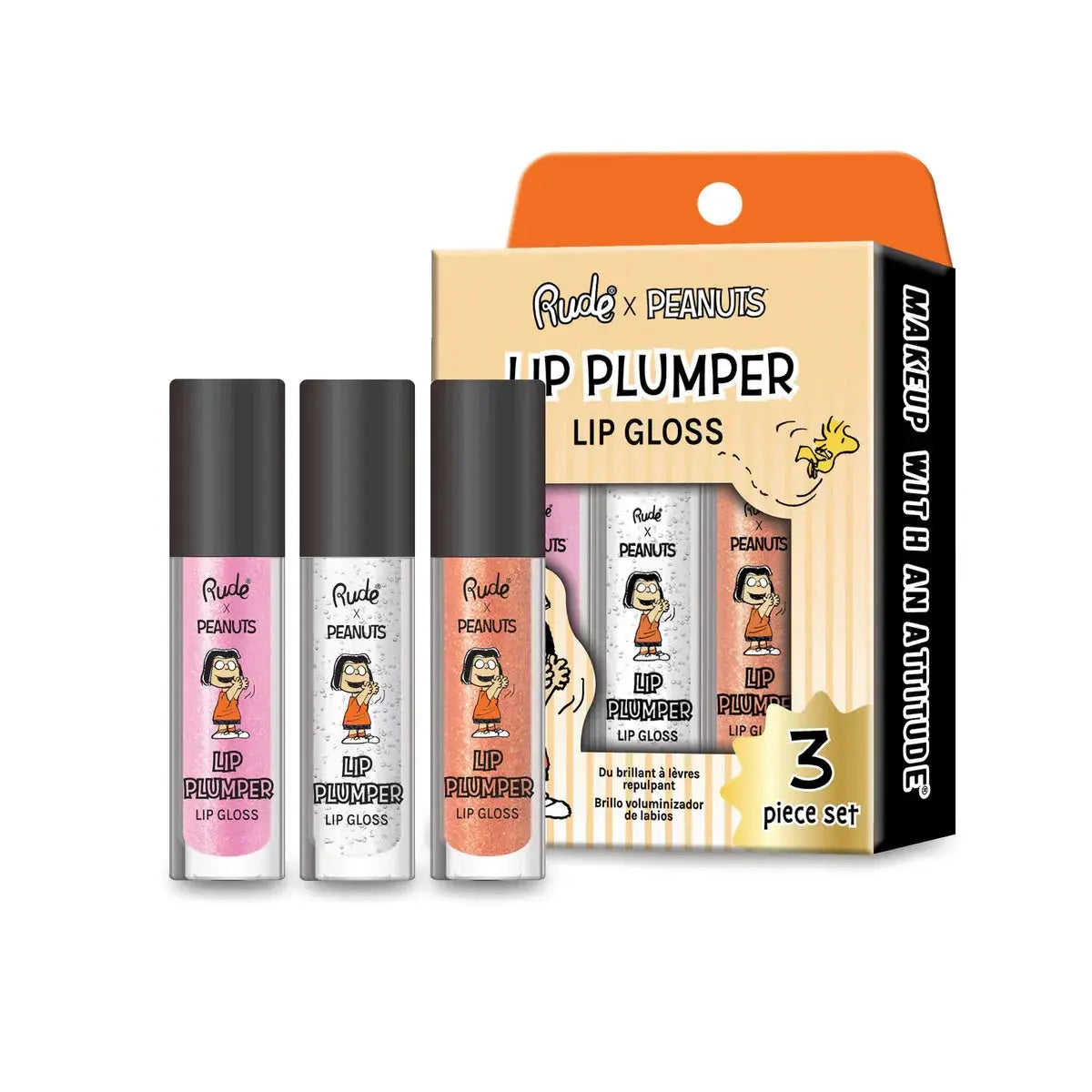 Rude Lip Plumper Lip Gloss – Instant Fuller, Glossy & Volumizing Lips LAB BEAUTY