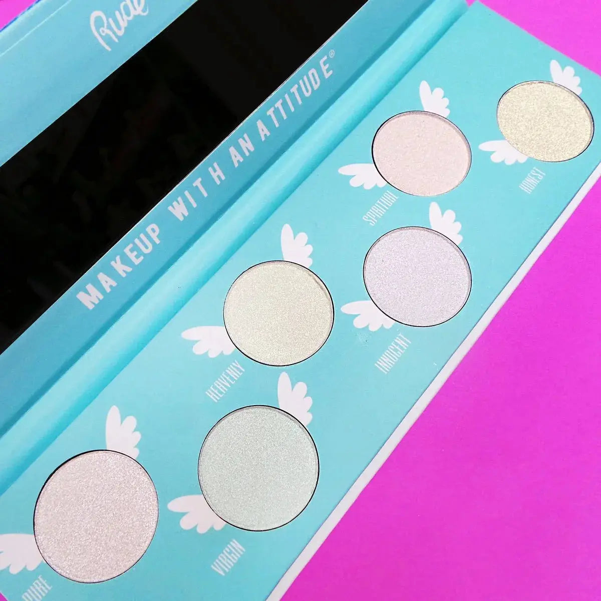 Rude Angelic Glow Highlighter + Eyeshadow Palette - LAB BEAUTY