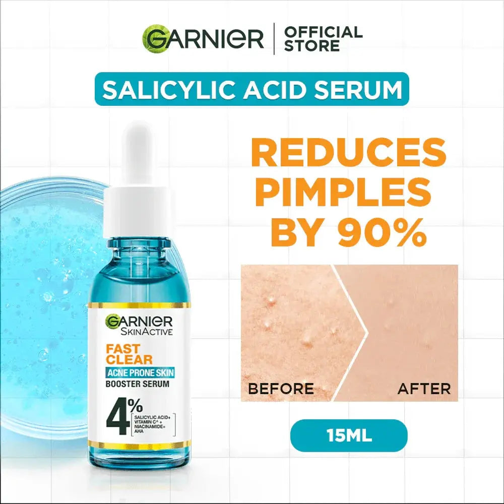 Garnier Fast Clear Serum for Acne-Prone Skin (15 ml) - LAB BEAUTY