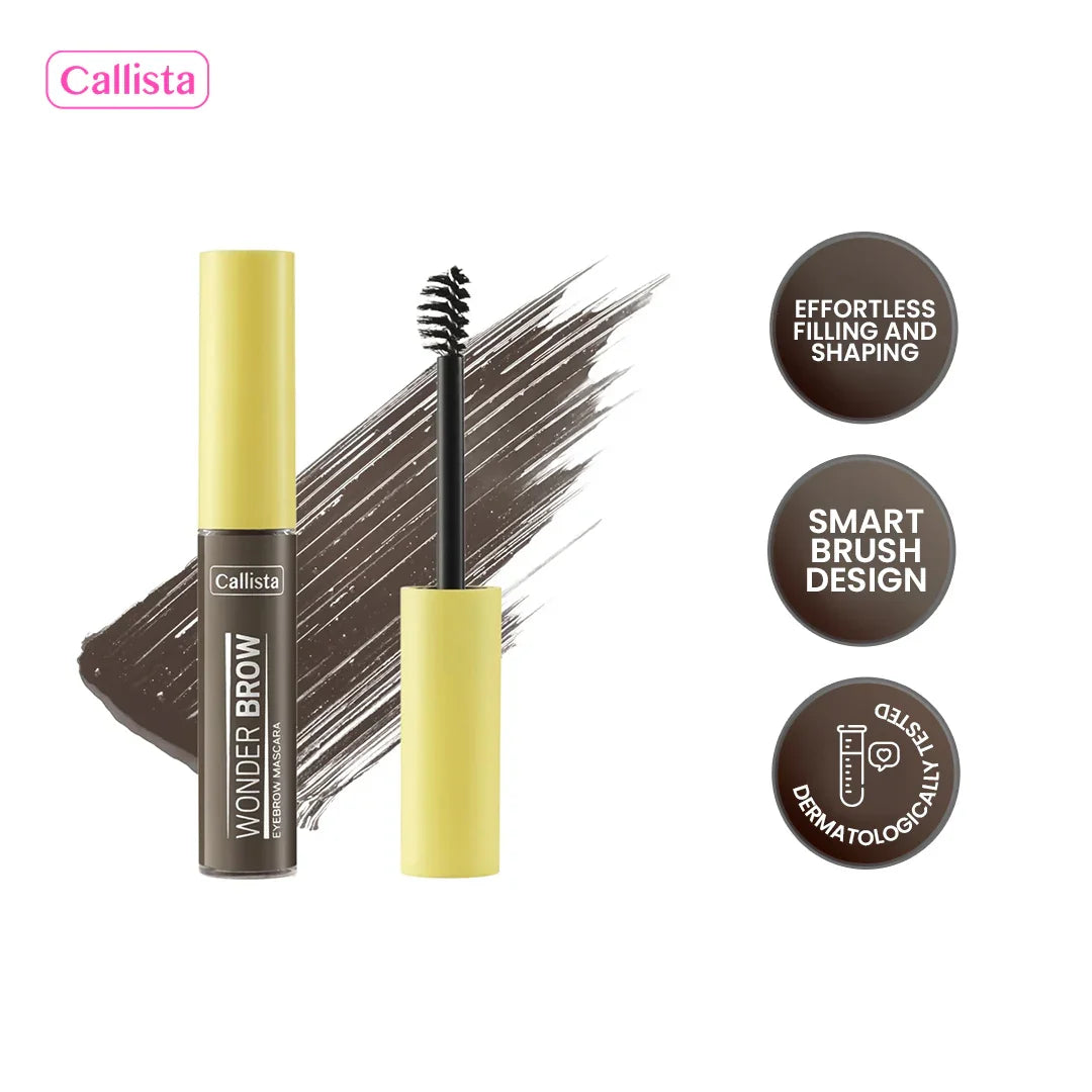 Callista Wonder Brow Eyebrow Mascara – Naturally Defined, Fuller-Looking Brows