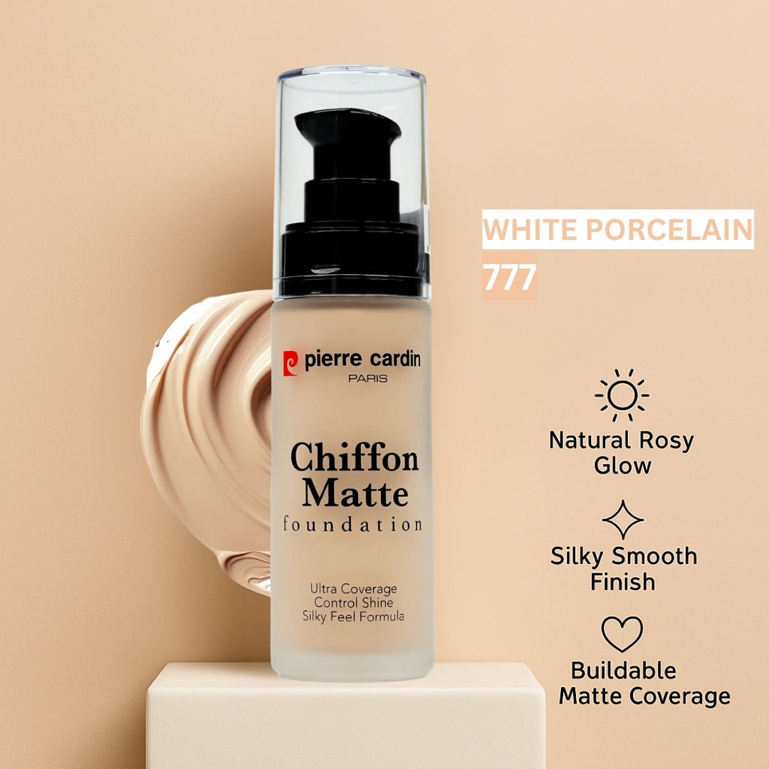 Pierre Cardin Chiffon Matte Foundation – Lightweight Soft Matte Flawless Coverage