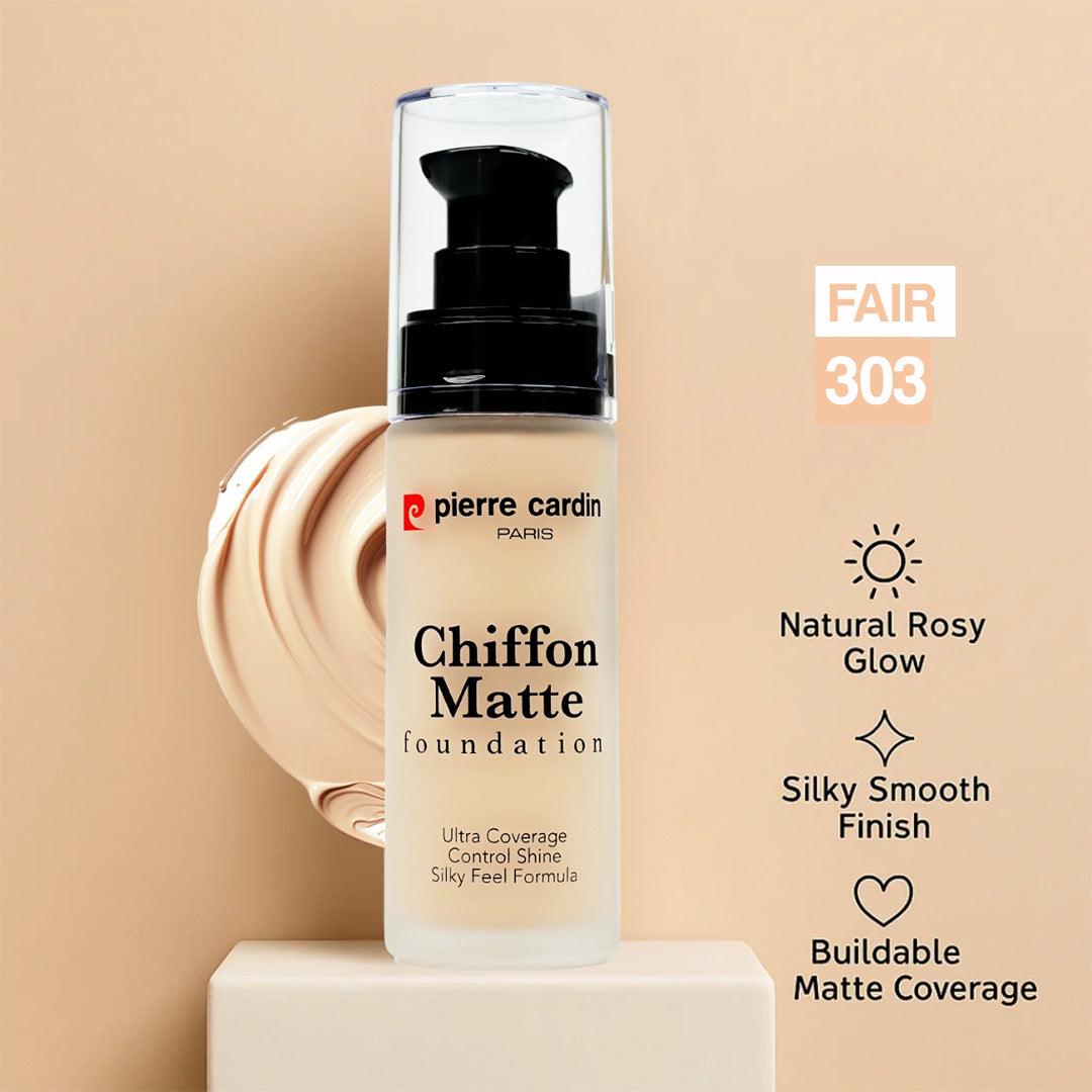 Pierre Cardin Chiffon Matte Foundation – Lightweight Soft Matte Flawless Coverage