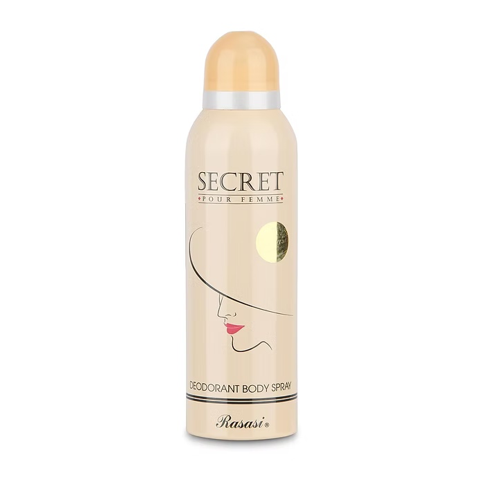 Rasasi Secret Deodorant Body Spray for Women (200ml) – Long Lasting Floral & Fruity Fragrance