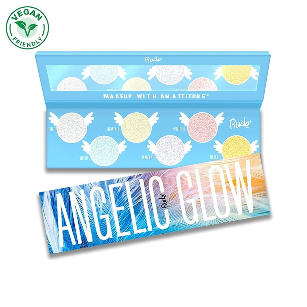 Rude Angelic Glow Highlighter + Eyeshadow Palette