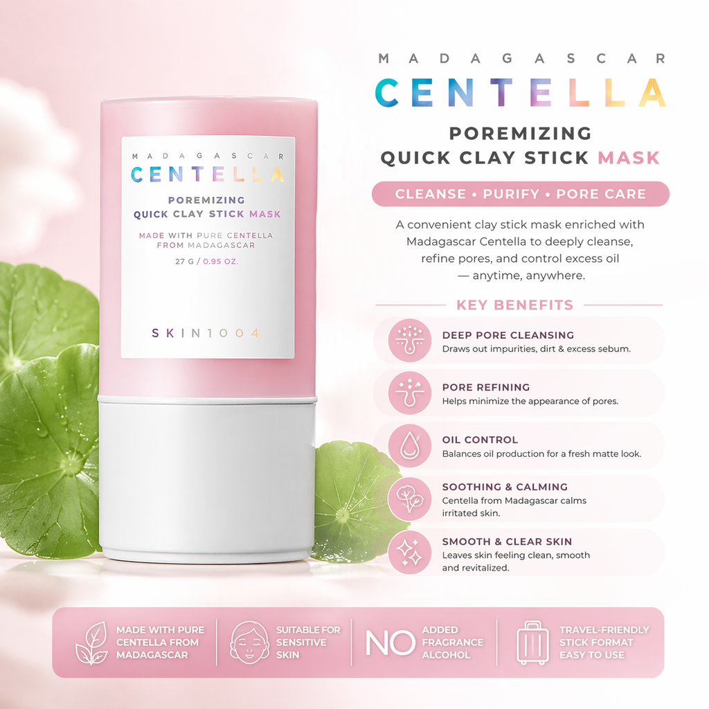 SKIN1004 Madagascar Centella Poremizing Quick Clay Stick Mask – Deep Pore Cleansing & Oil Control (27g)