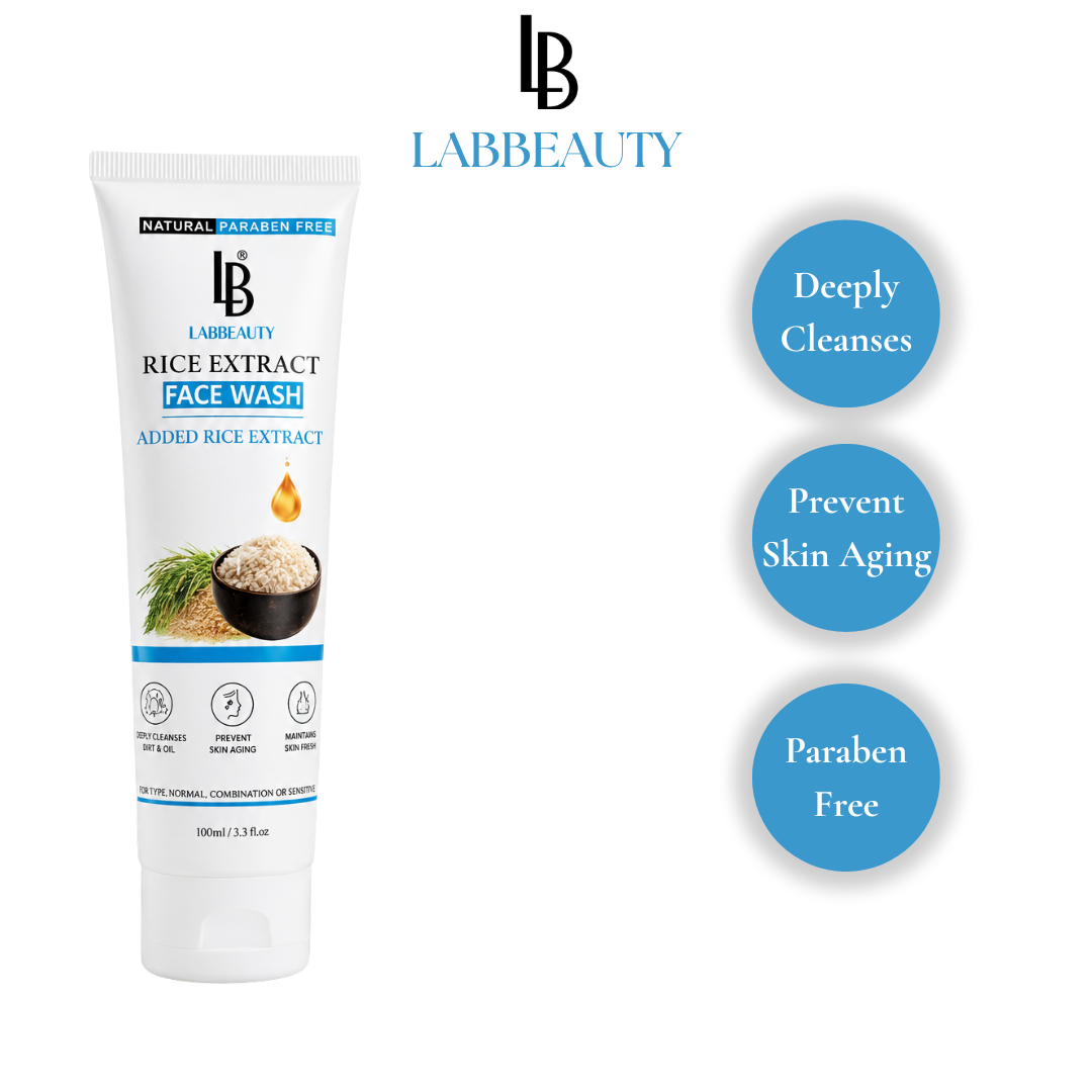 Lab Beauty Rice Extract Face Wash – Deep Cleansing & Skin Brightening Face Wash