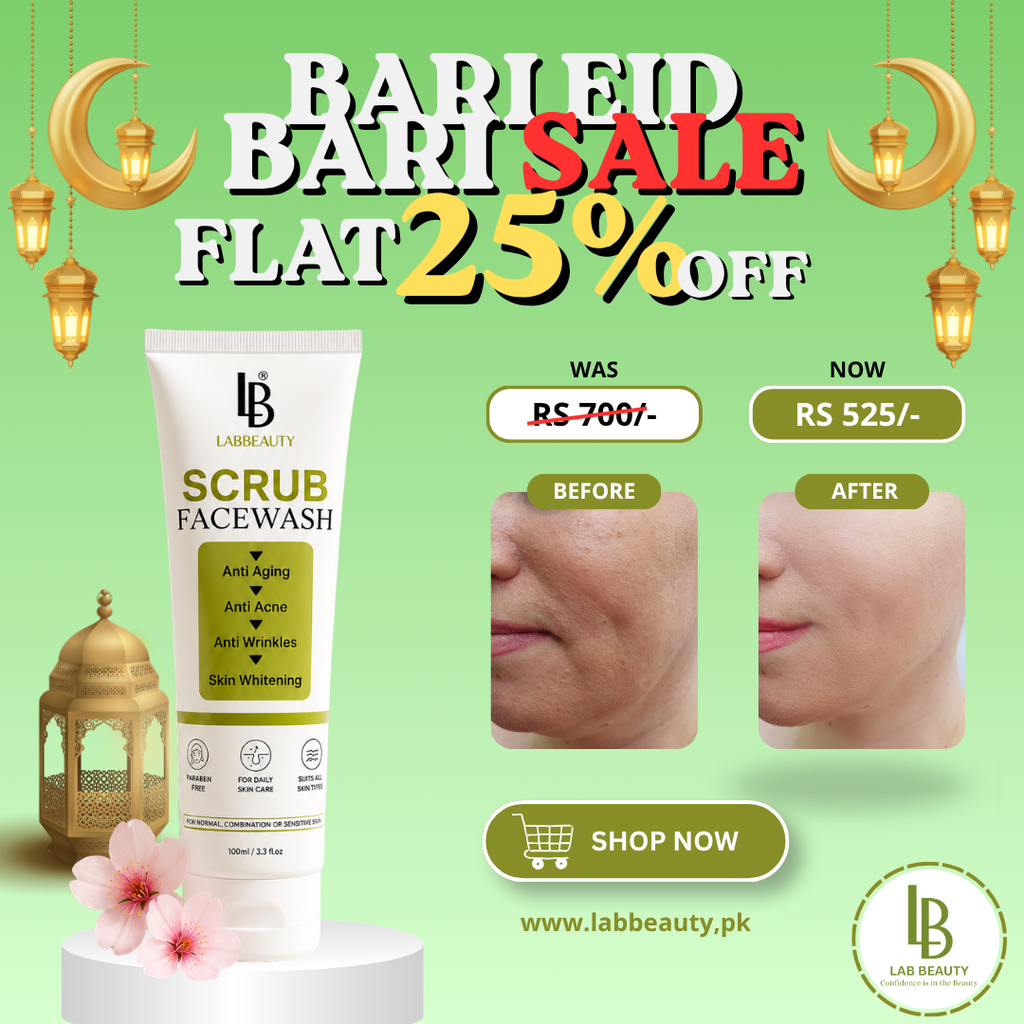 Lab Beauty Scrub Face Wash – Deep Cleansing Anti Acne & Anti Aging Face Wash