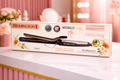Professional 19mm Dark Metal Curling Iron with LED Temperature Display and Safety Kickstand