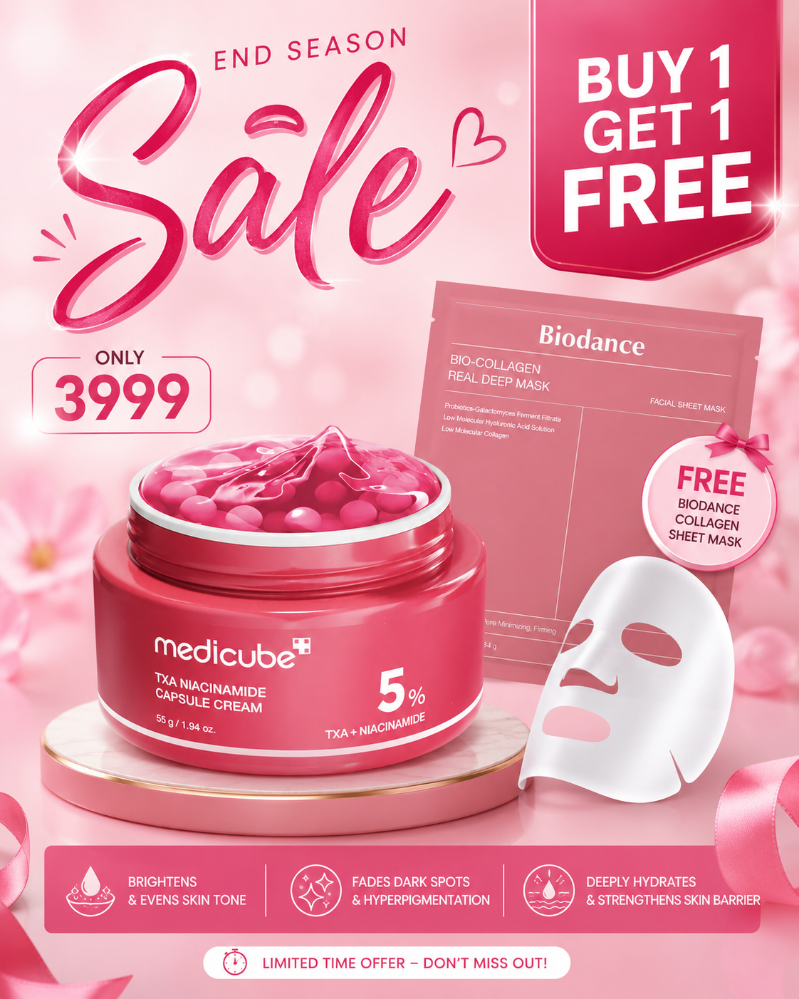 Medicube TXA Niacinamide Capsule Cream 5%- Buy 1 Get 1 Free
