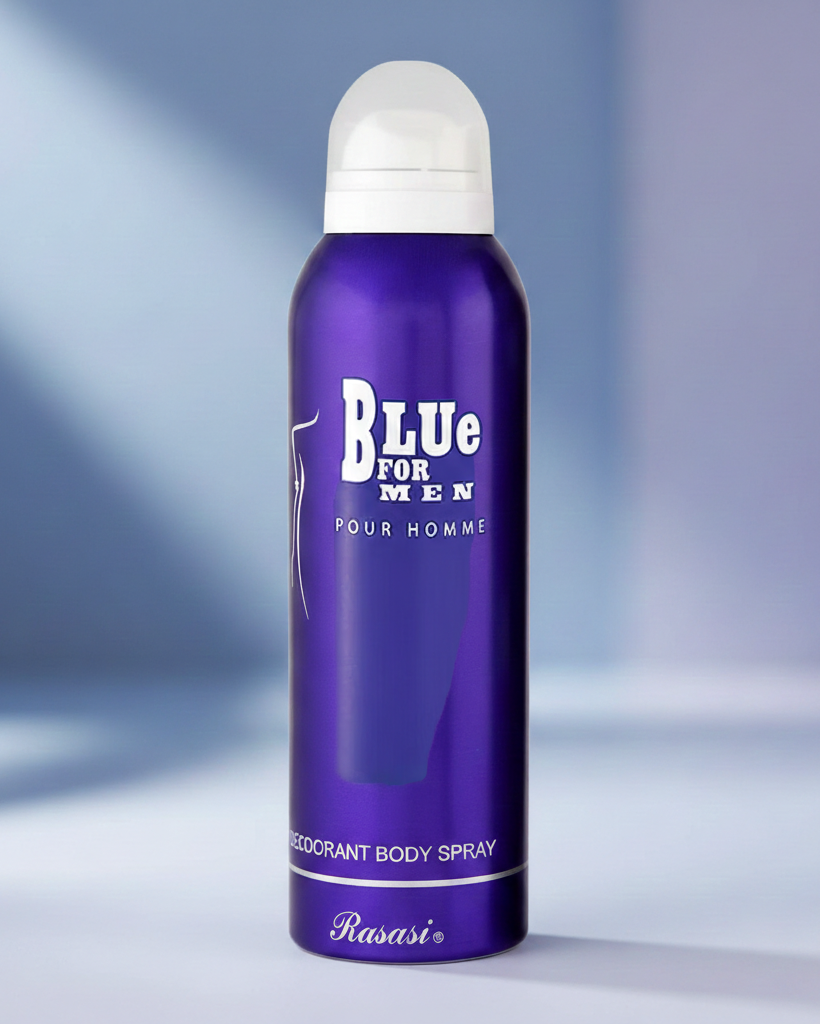 Rasasi Blue For Men Deodorant Body Spray, 200ml – Refreshing Aquatic & Aromatic Fragrance