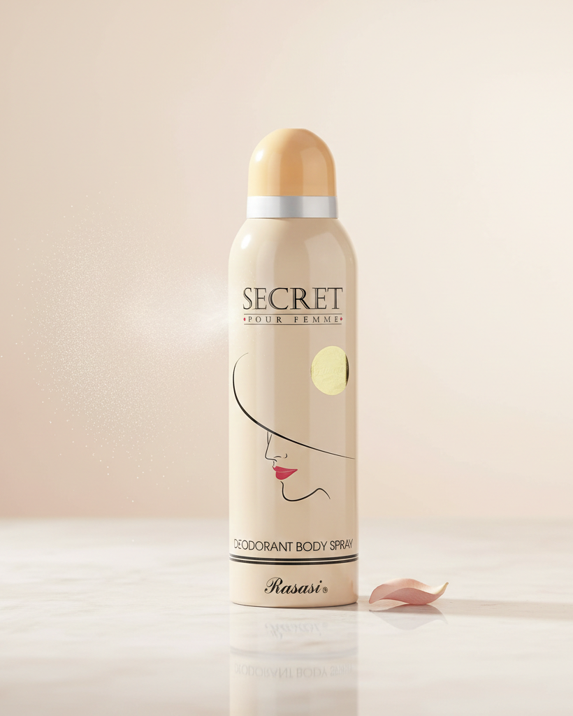 Rasasi Secret Deodorant Body Spray for Women (200ml) – Long Lasting Floral & Fruity Fragrance