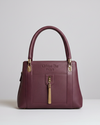 Premium Pebbled Leather Top-Handle Tote