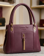 Premium Pebbled Leather Top-Handle Tote