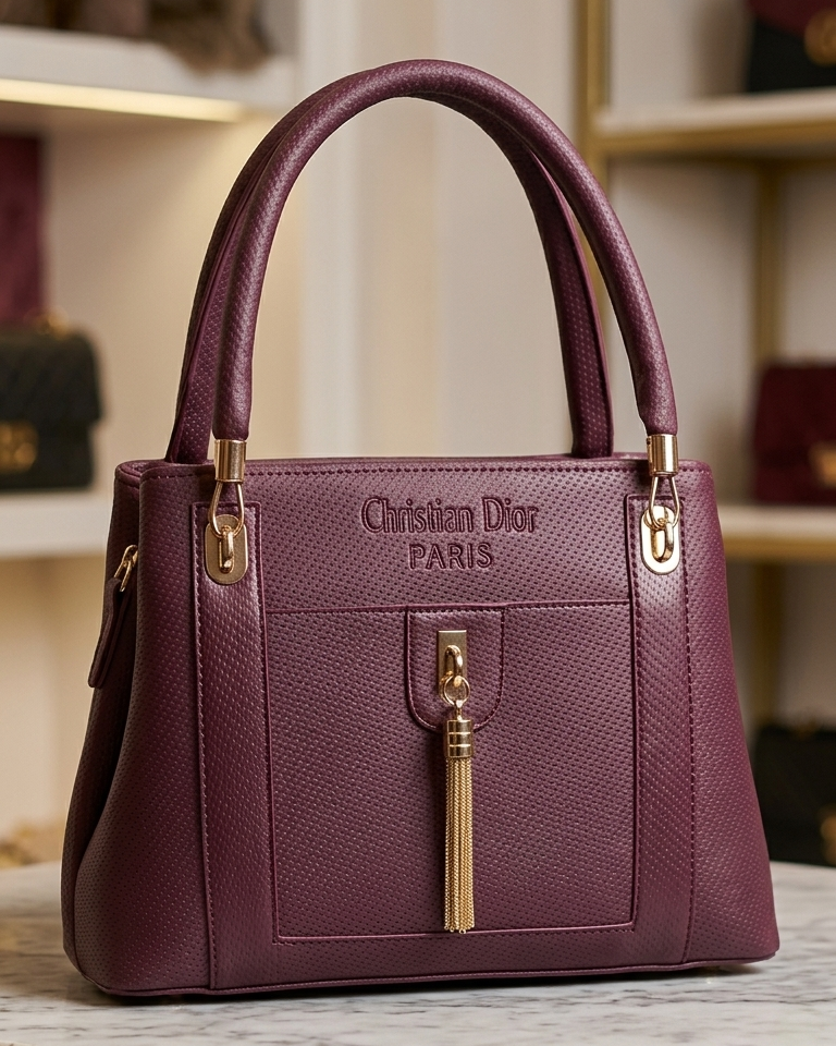 Premium Pebbled Leather Top-Handle Tote