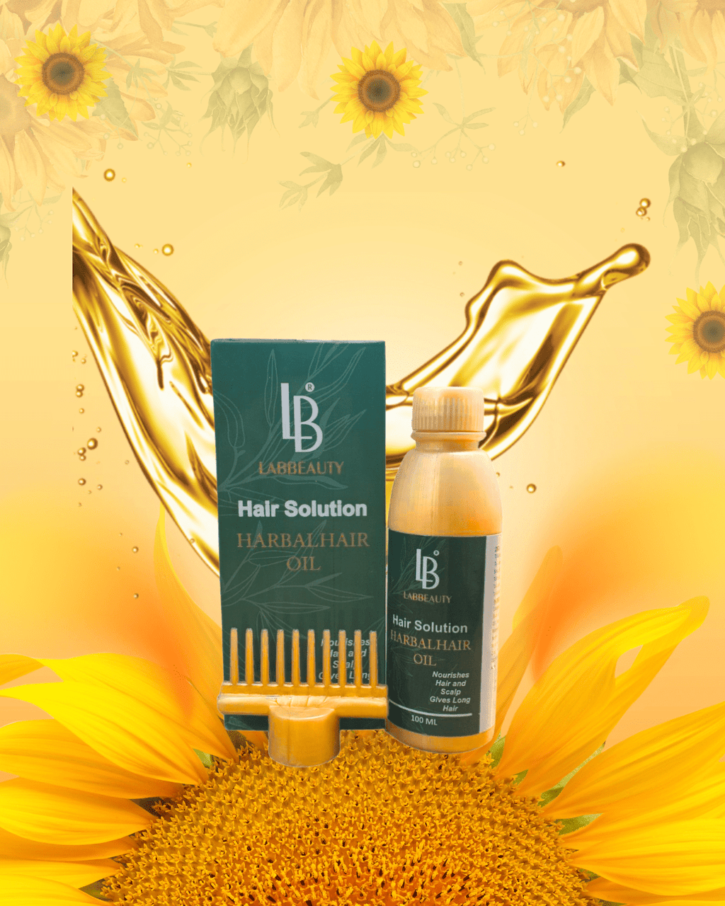 Lab Beauty Herbal Hair Oil | Natural Hair Growth & Scalp Nourishment