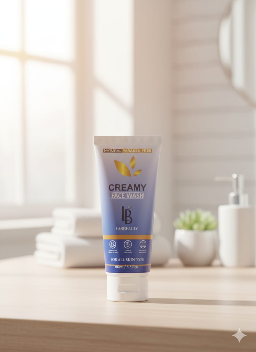 Lab Beauty Creamy Face Wash 60ml – Soft, Hydrating & Gentle Cleanser