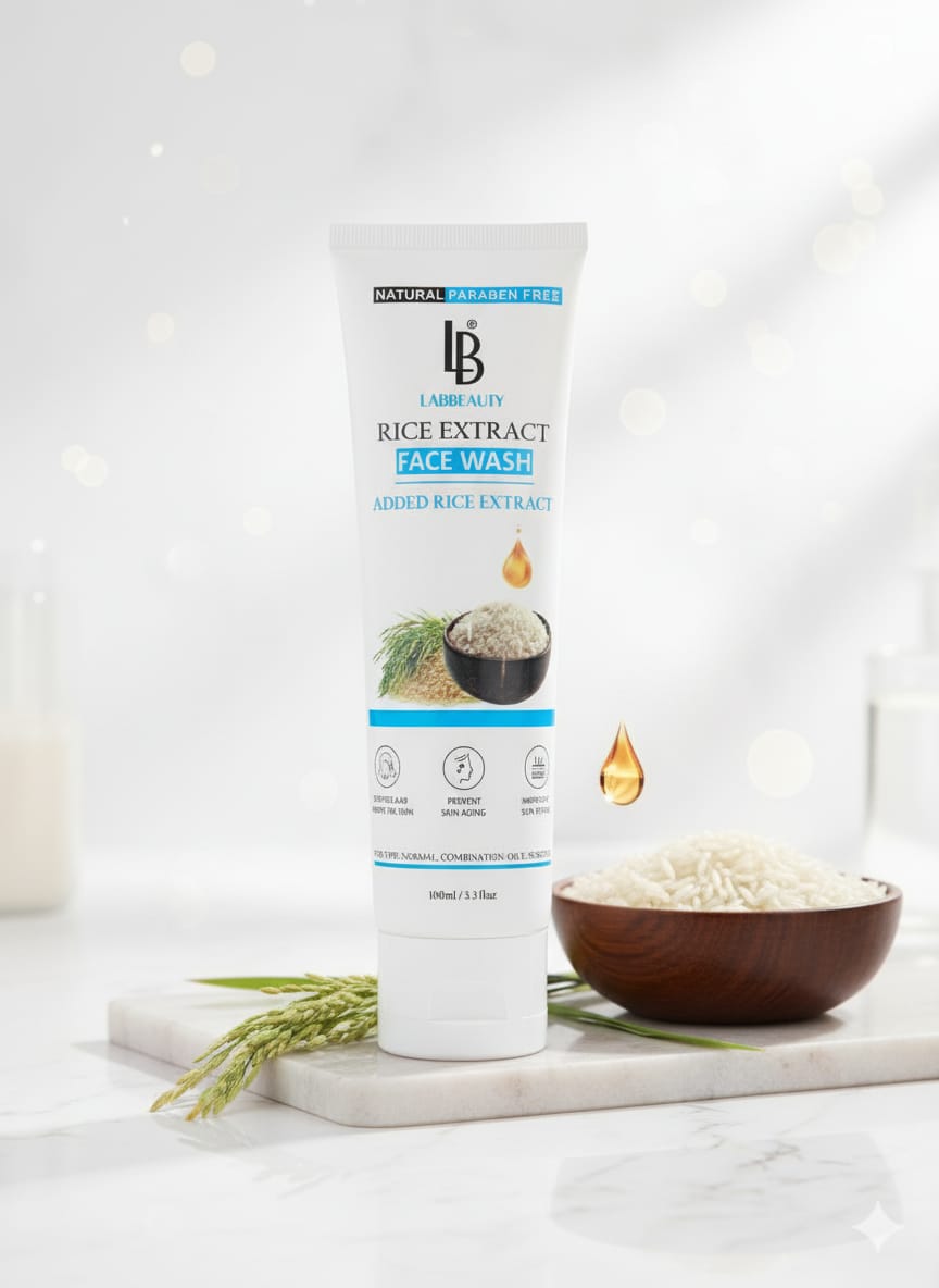 Lab Beauty Rice Extract Face Wash 100ml – Bright, Smooth & Nourished Skin