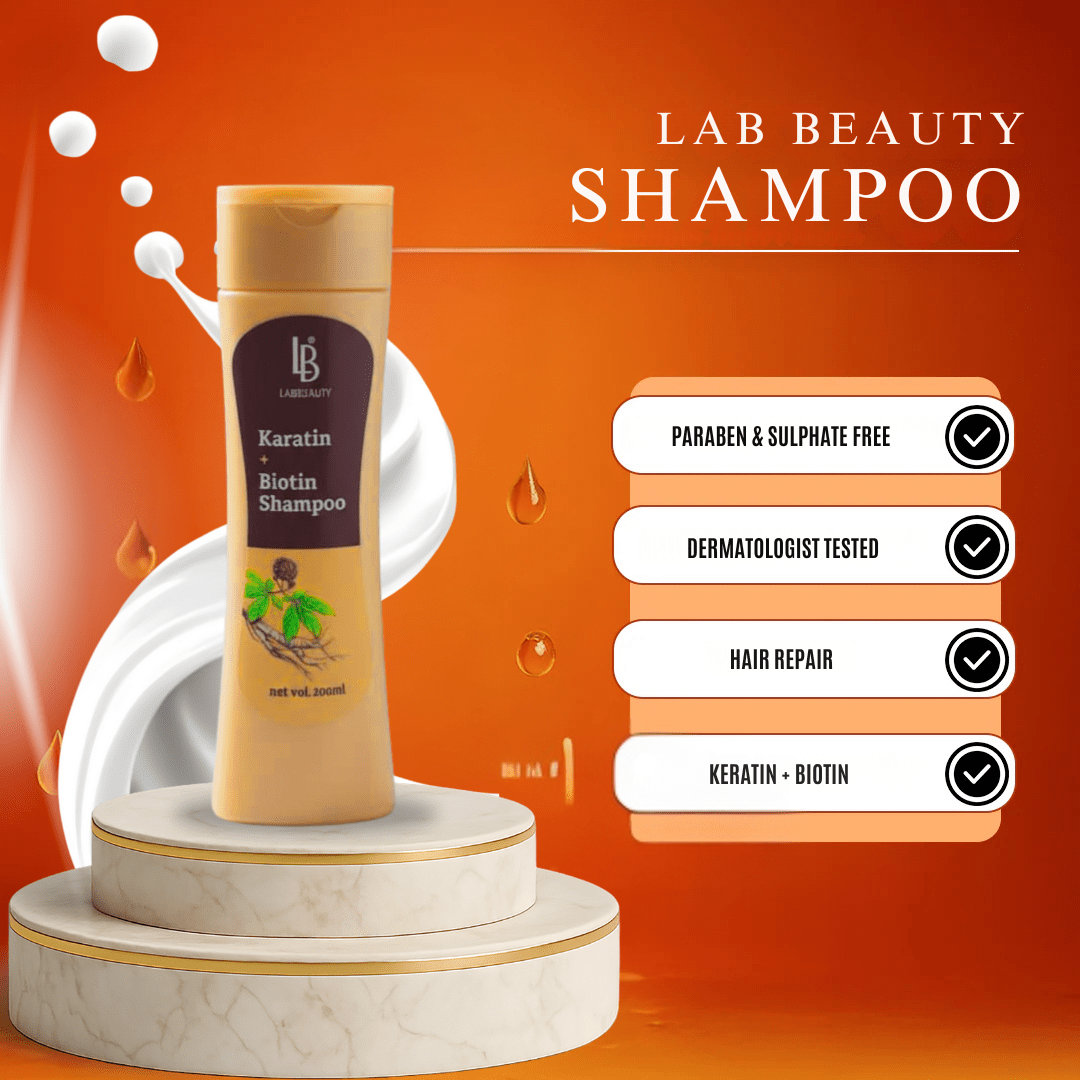 Repair, Strengthen & Shine with Lab Beauty Keratin + Biotin Shampoo 200ml