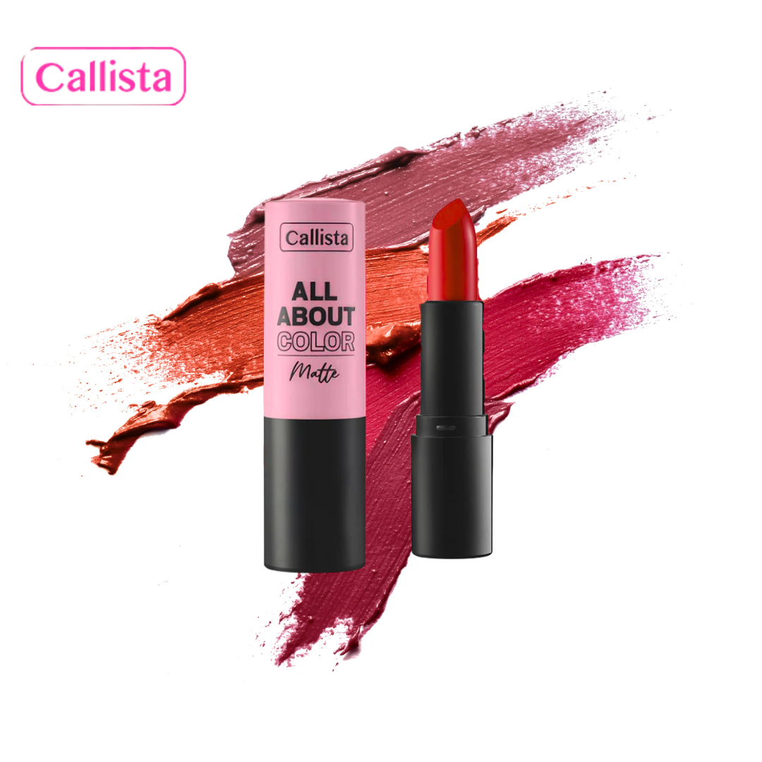 Callista All About Color Matte Lipstick – Non-Drying, Long-Wear Formula with Vitamin E