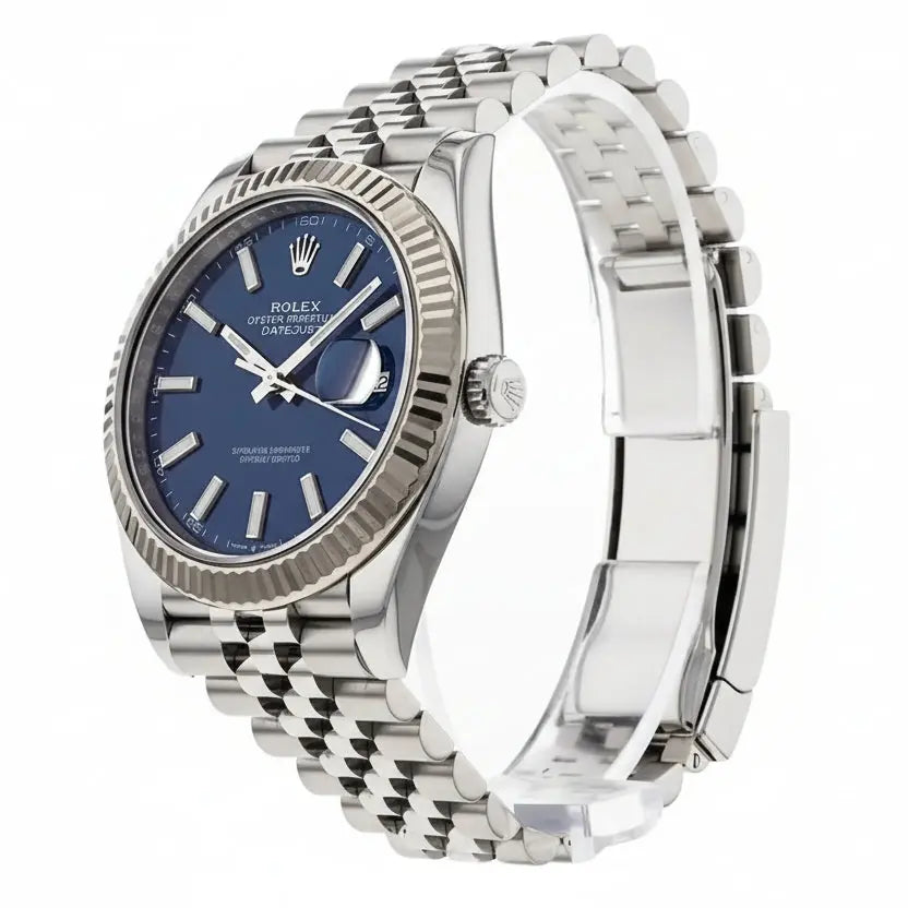 Rolex Datejust 41 Blue Dial Men’s Watch – 126334 Stainless Steel with Fluted Bezel & Jubilee Bracelet LAB BEAUTY