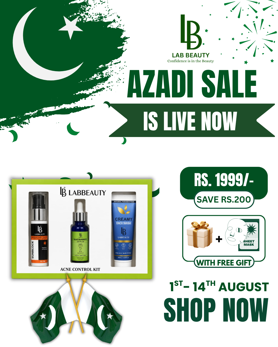 Lab Beauty Acne Control Kit - Azadi Sale