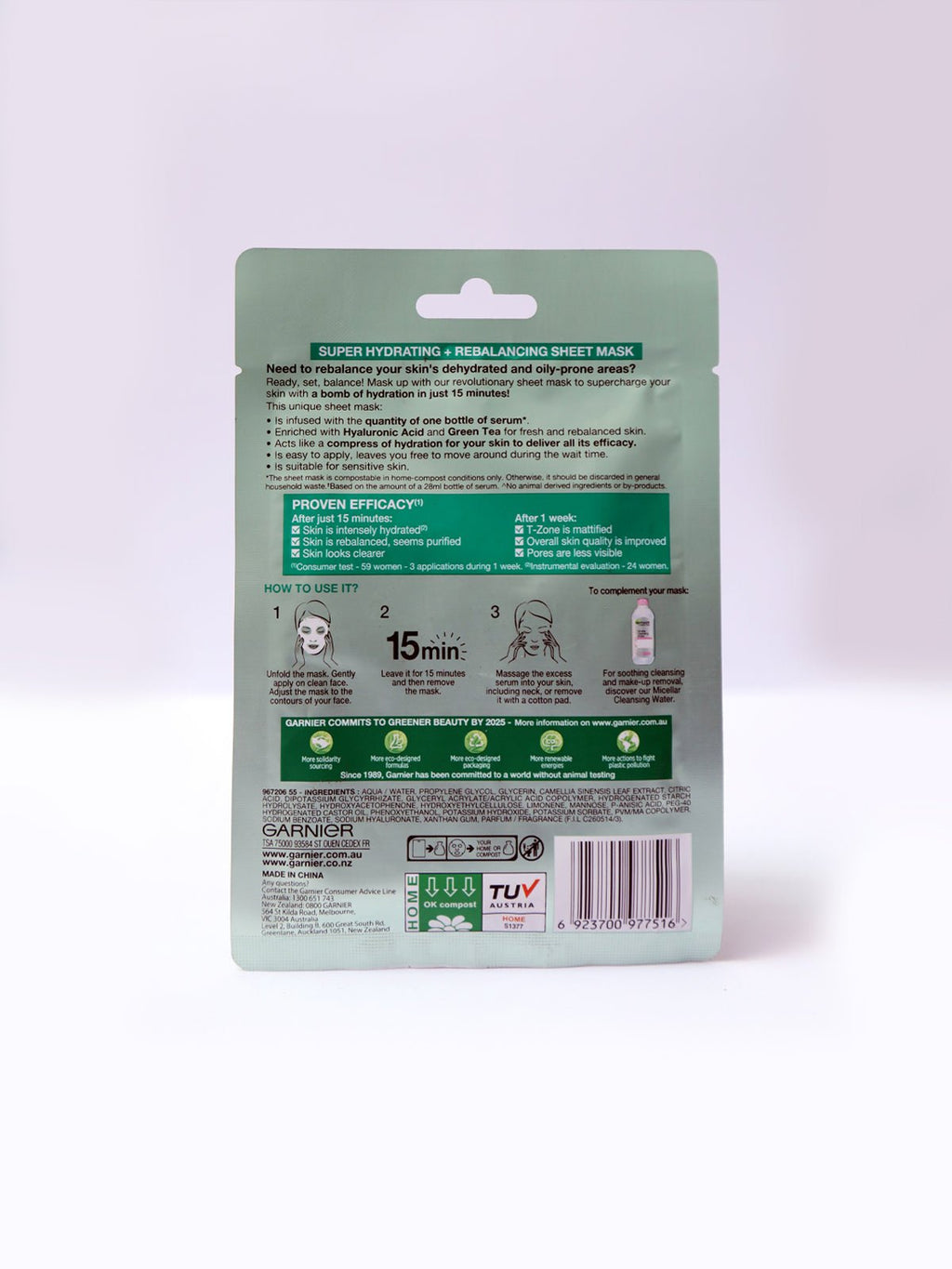 Garnier Hydrating Sheet Mask For Calm, Radiant Skin