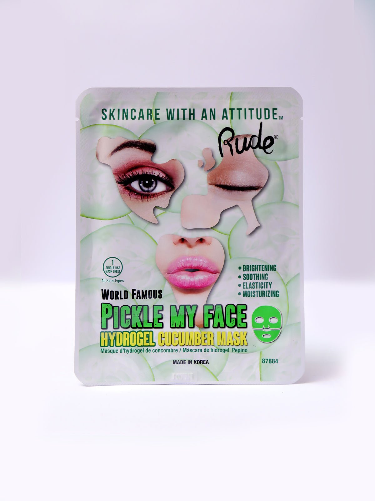 Rude Hydrogel Cucumber Mask Hydrates And Calms Skin