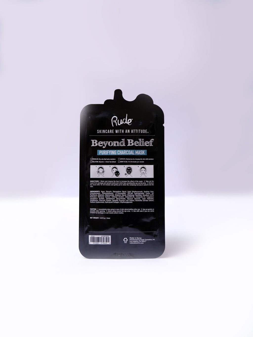 Rude Charcoal Face Mask Detoxifies And Revitalizes Skin