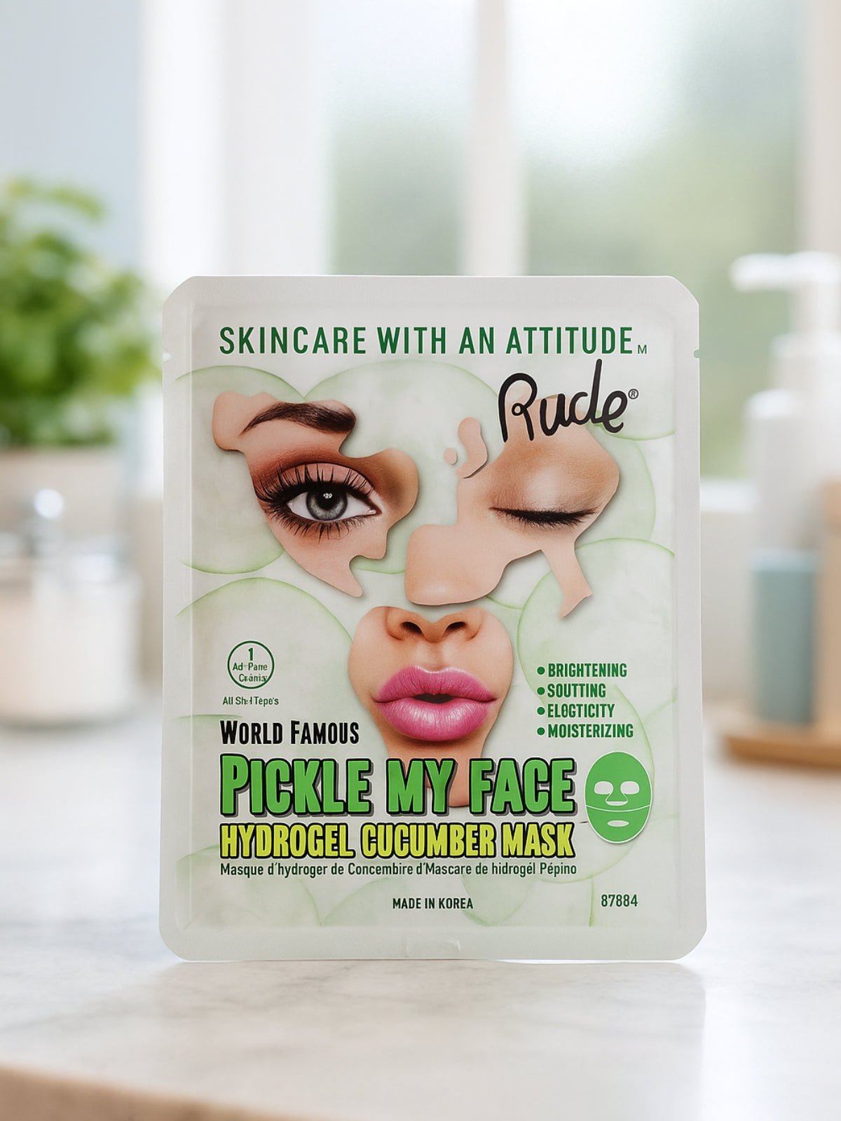 Rude Hydrogel Cucumber Mask Hydrates And Calms Skin