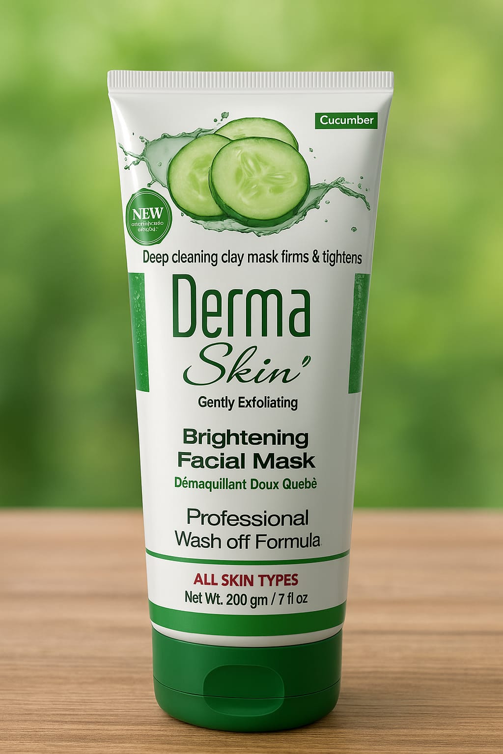 Derma Shine Brightening Cucumber Facial Mask (200g):