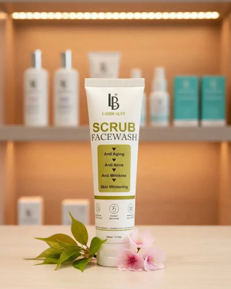Lab Beauty Scrub Face Wash 100ml — Deep Clean, Smooth Glow. - LAB BEAUTY