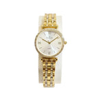 Luxury Seastar Women’s Gold Bracelet Watch – Baguette Crystal Bezel with Sunray Dial & Roman Numerals LAB BEAUTY