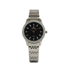 Birna Men’s Designer Quartz Watch – Midnight Black Dial with Red Accents & Faceted Crystal Bezel