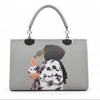 "Floral Hijabi" Illustration Box Bag - Handcrafted Aesthetic Tote