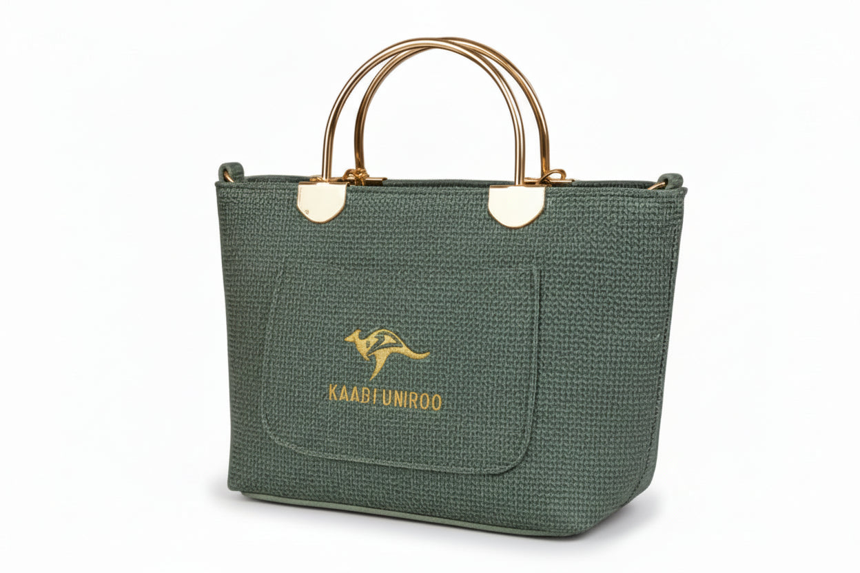 KAIDIFEINIROO Textured Brown Tote – Elegant Cross-Hatch Vegan Leather Shoulder Bag