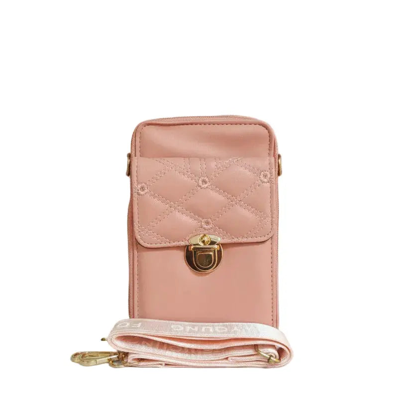 Forever Young Chevron Woven Crossbody Phone Bag & Wallet LAB BEAUTY
