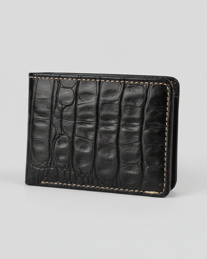Leather Premium Men's Collection – Croc-Embossed and Distressed Handcrafted Bifold Wallets
