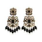 Black Kashees Style Jhumke Earrings – Traditional Party Wear