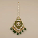 Mehndi Green Kashees Style Jhumke Earrings – Traditional Party & Bridal Wear LAB BEAUTY