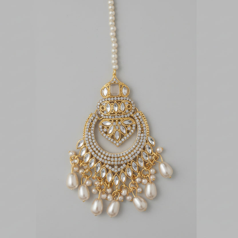 Half White Kashees Style Jhumke Earrings – Bridal & Party Wear