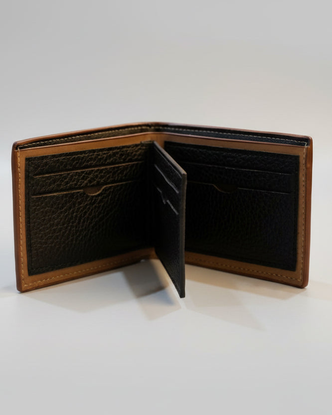 Classic Genuine Leather Men’s Wallet – Slim Bi-Fold Design