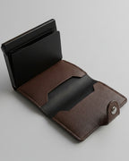 Premium Genuine Leather Men’s Wallet with Button Closure