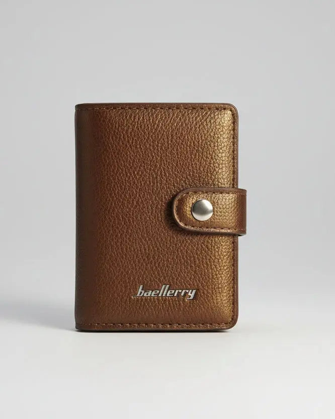 Premium Genuine Leather Men’s Wallet with Button Closure LAB BEAUTY