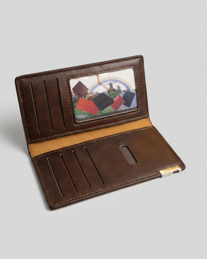 A-Q Leather Artisan Collection – Handcrafted Distressed Bifold & Luxury Croc-Embossed Wallets