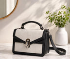 Elegant Black & White Crossbody Handbag for Women – Luxury Mini Shoulder Bag | Lab Beauty