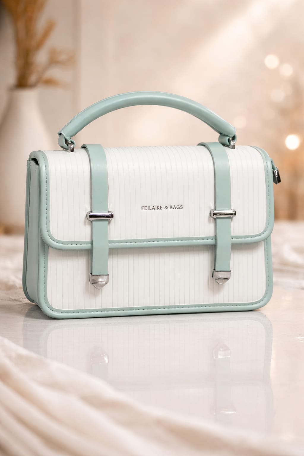 Modern Ribbed Matte Black Satchel – Elegant Top-Handle Business & Casual Handbag - LAB BEAUTY