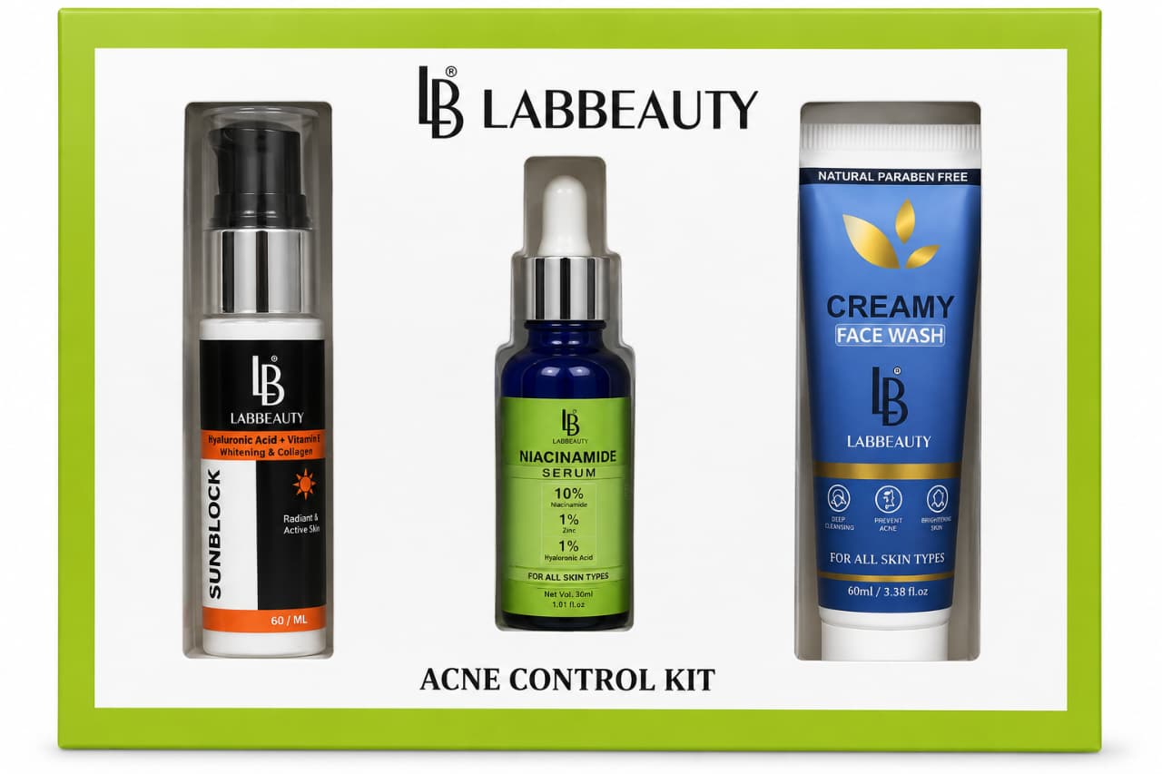 Lab Beauty Acne Control Kit – 3-in-1 Anti-Acne Skincare Set for Clear & Glowing Skin