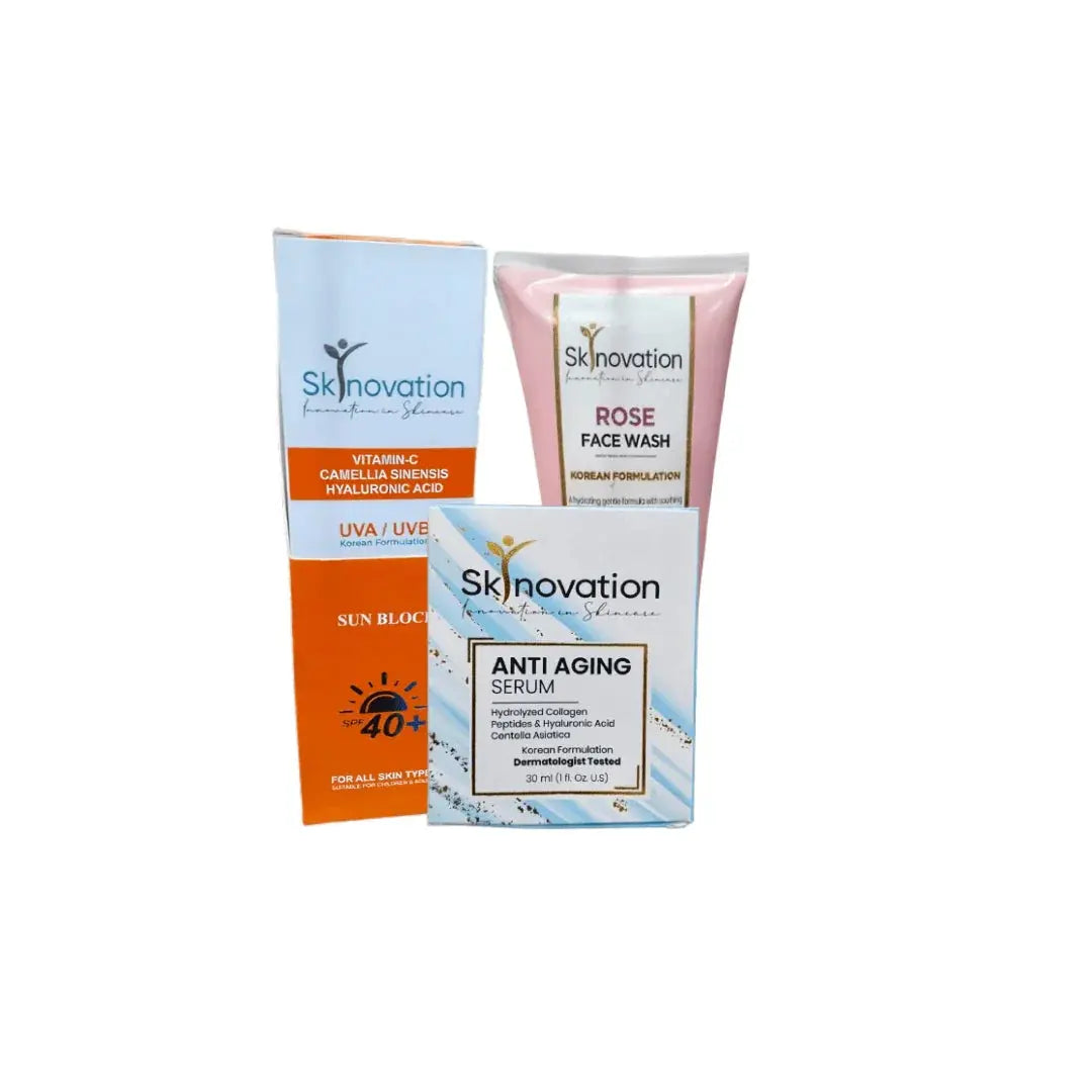Skinovation Whitening Kit – Brightening & Glowing Skin Care Solution - LAB BEAUTY
